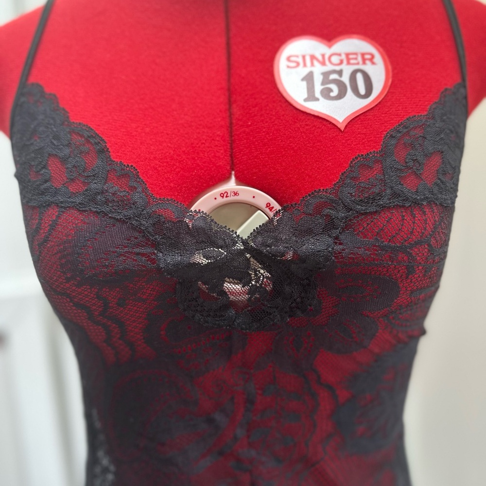 Victoria's Secret Black Lace Chemise Slip XS